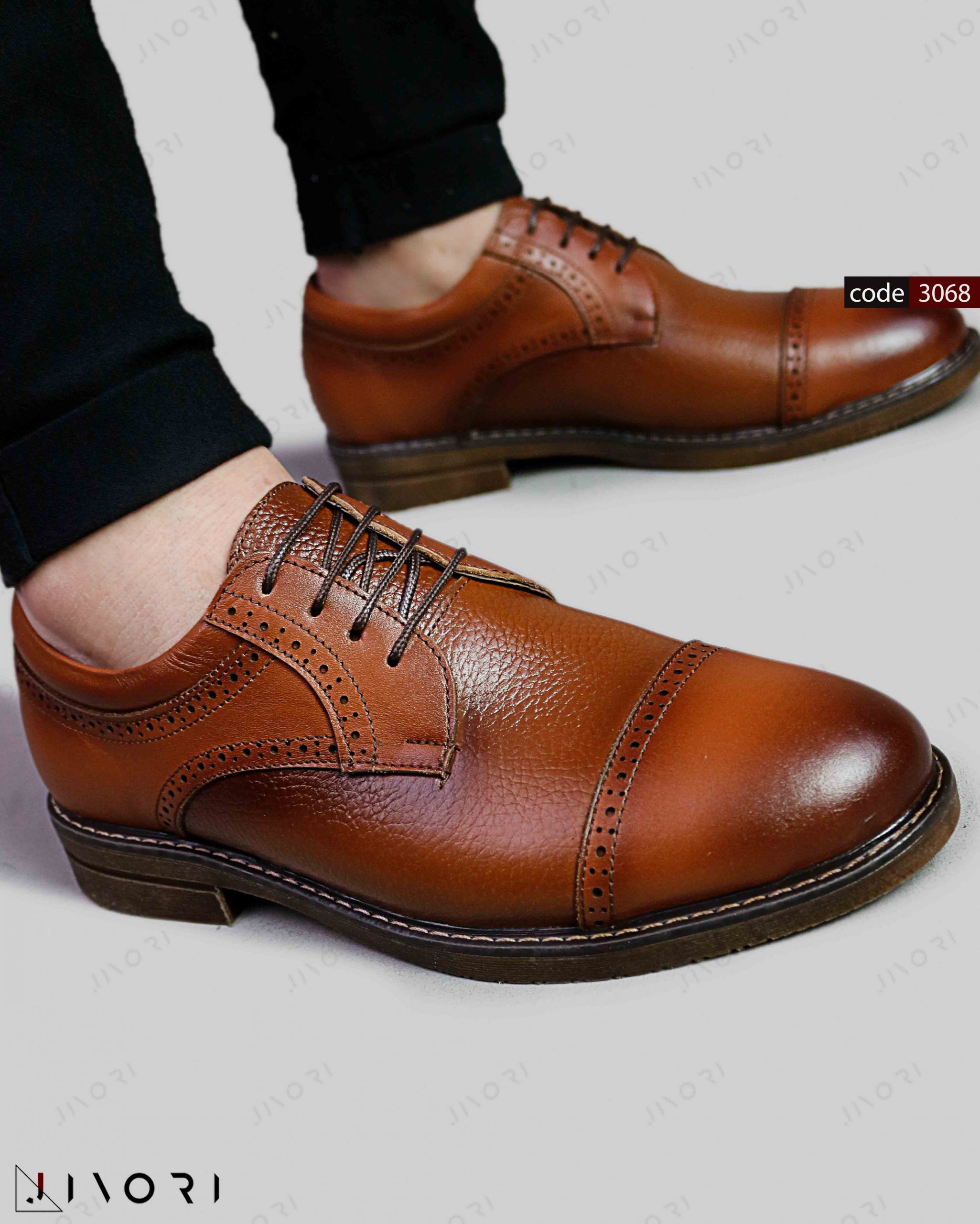 کفش رسمی اکوادور مردانه عسلی (3068)