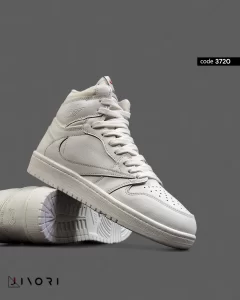 کتونی نیم ساق نایک جردن سفید (3720)